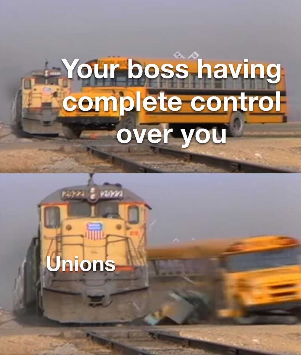 Unions keeping boss in check meme