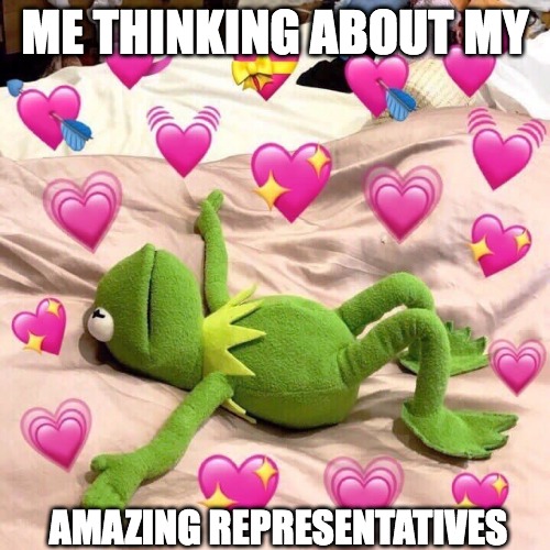 Me thinking about my amazing representatives meme