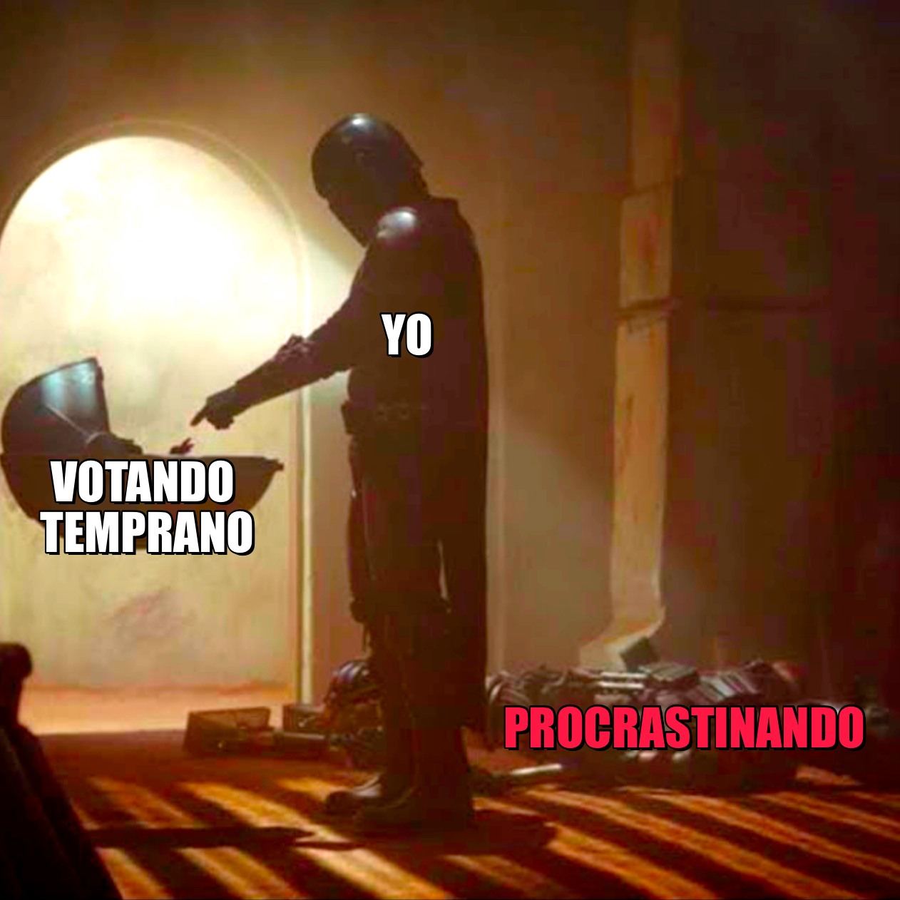 Yo votando temprano Star Wars meme