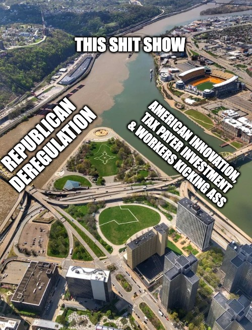 Republican deregulation and taxes creating this shit show meme