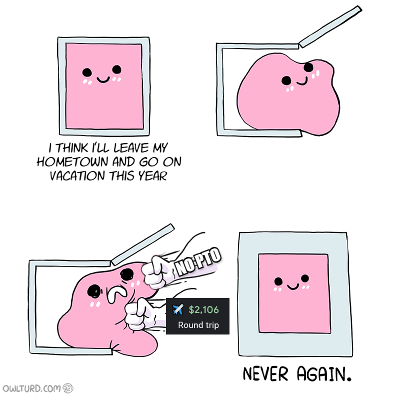 I think I'll leave my hometown and go on vacation this year meme