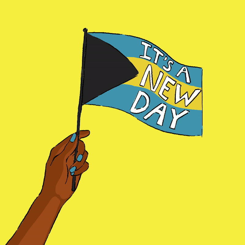 It's a new day Bahamas flag