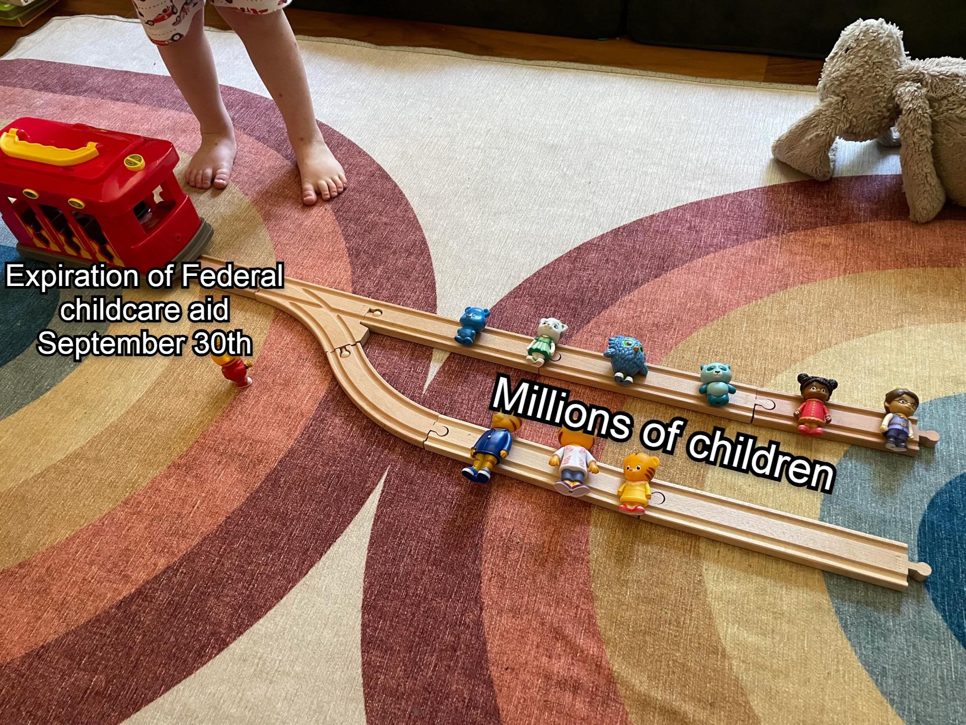 Millions of children being hit with the expiration of federal childcare aid September 30th meme