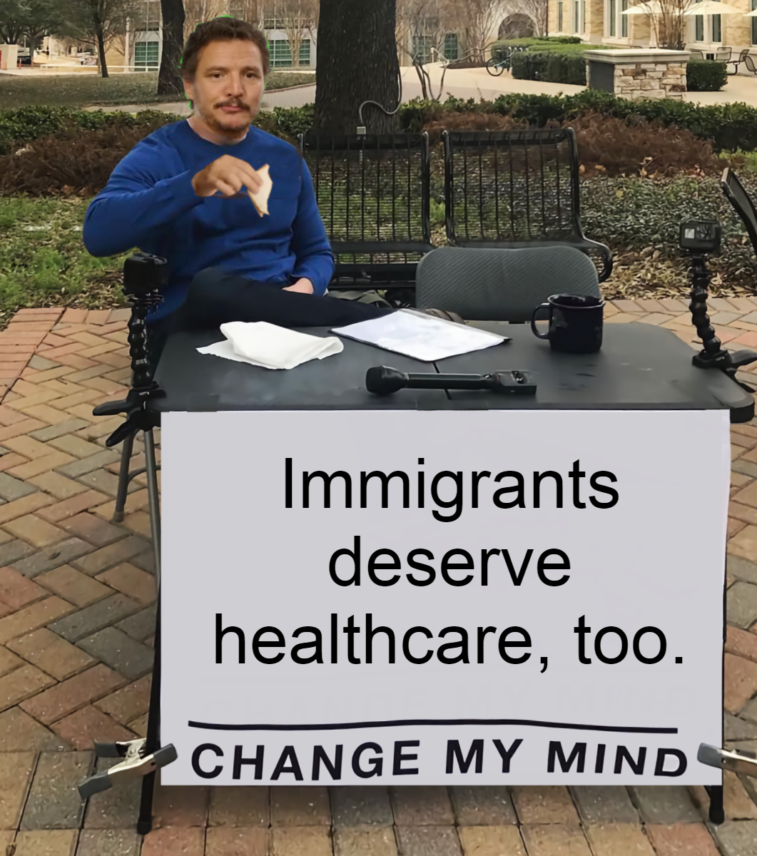 Immigrants deserve healthcare, too meme