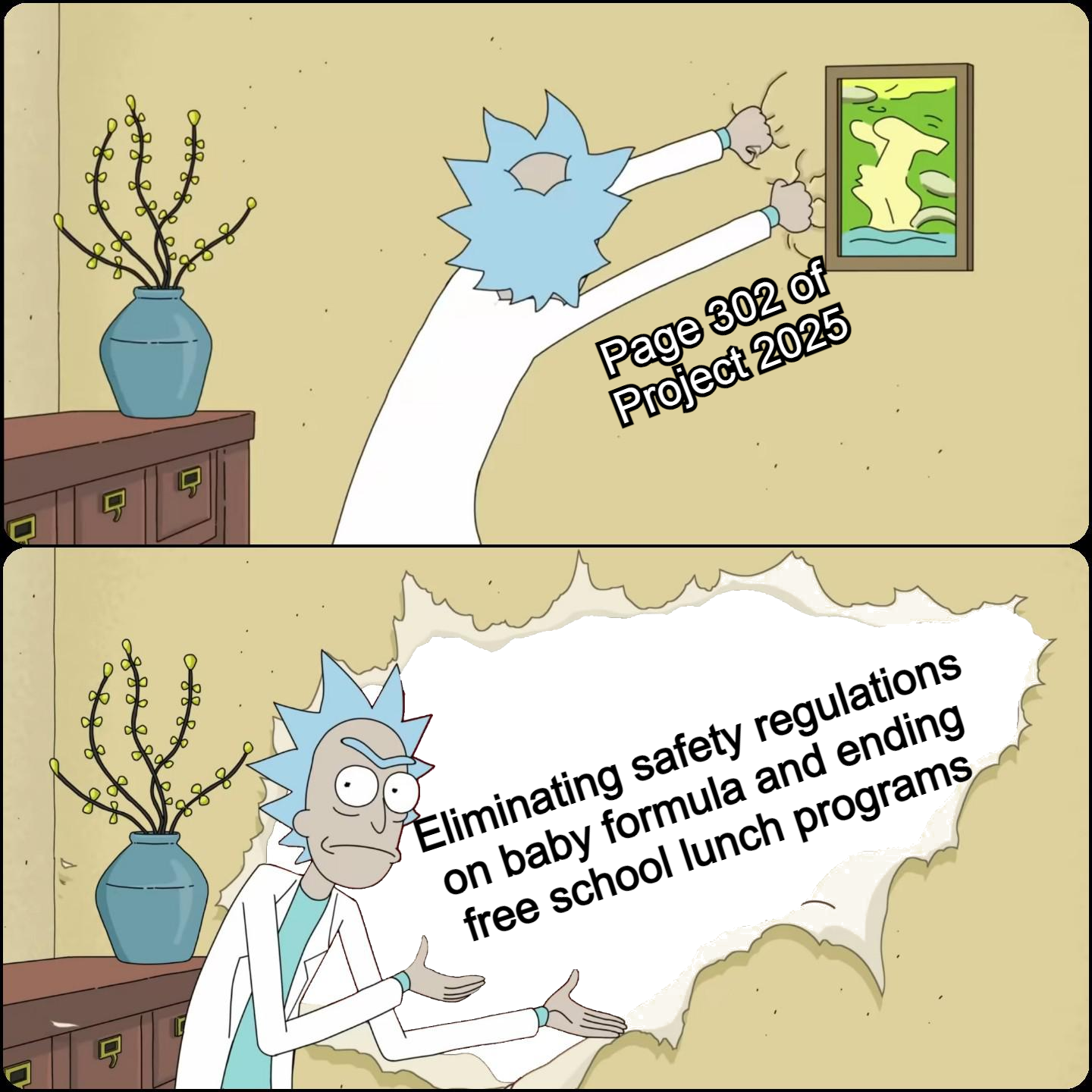 Project 2025 ending school lunch meme