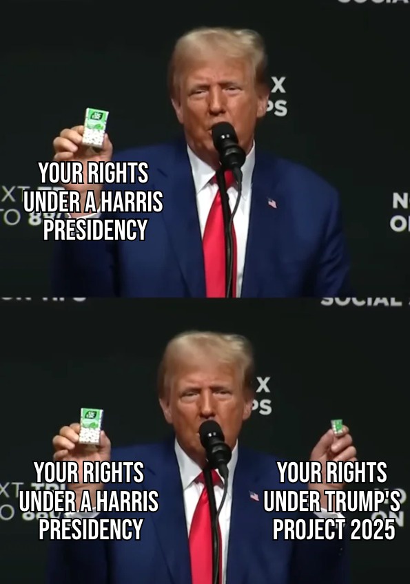 You rights under Harris v Trump meme