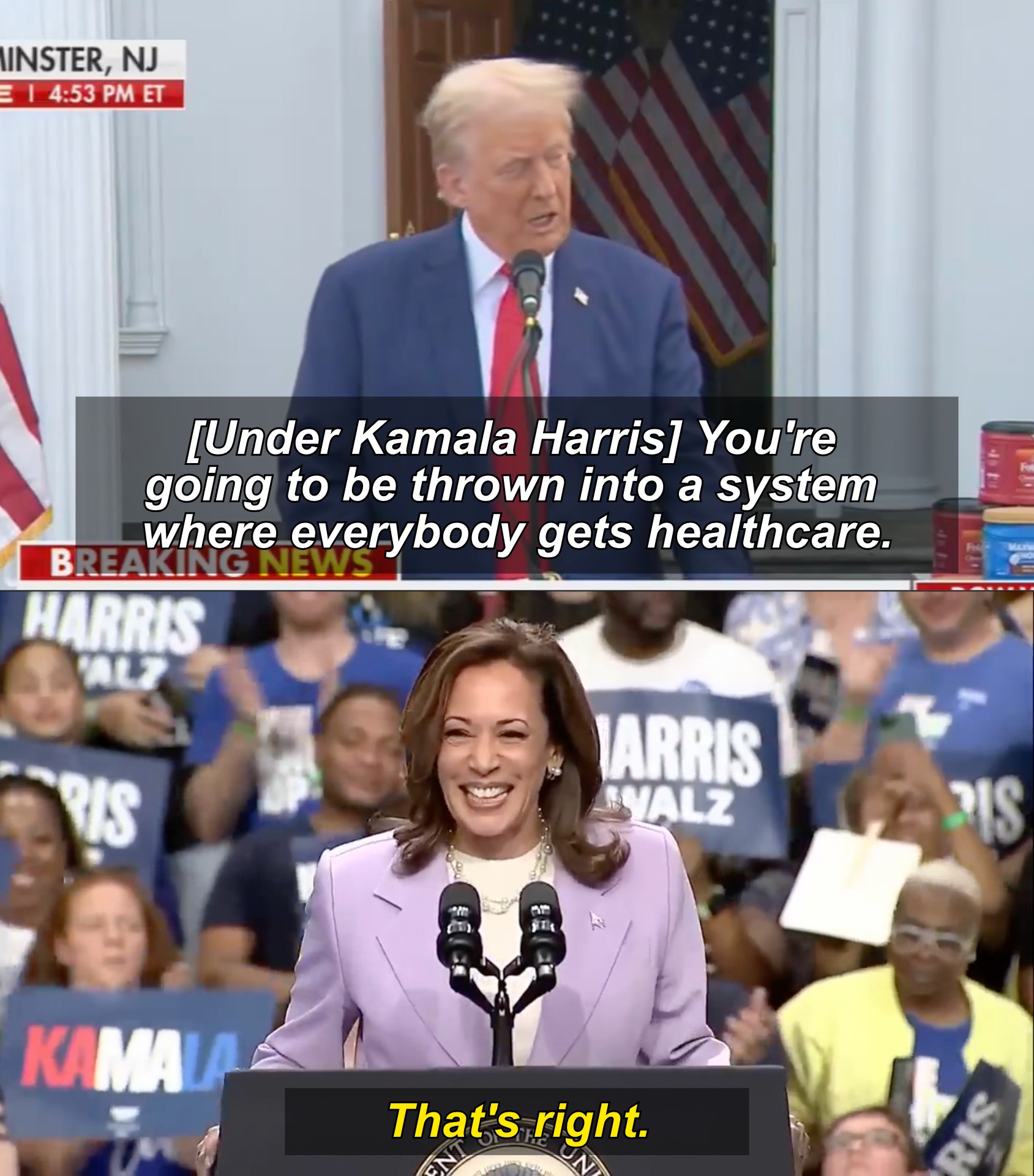 A system where everybody gets healthcare meme