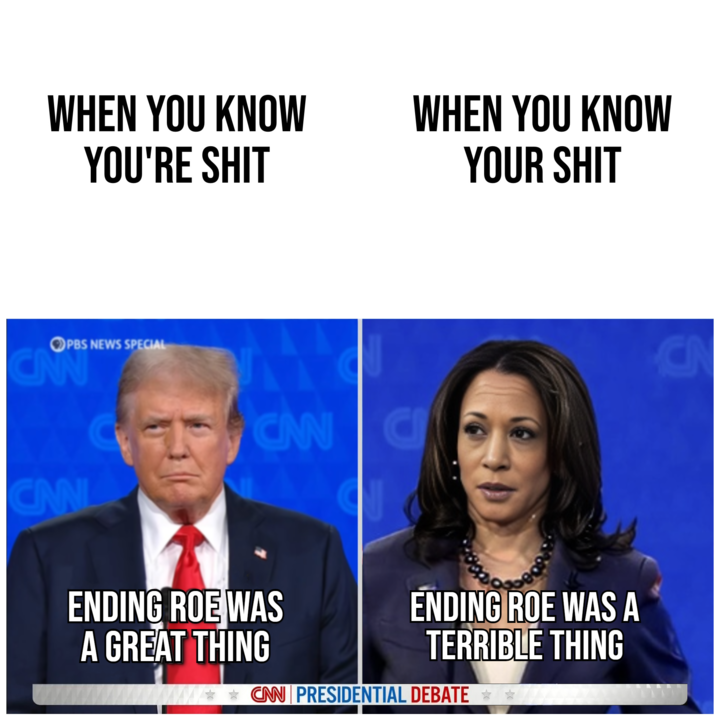 When you know you're shit vs the shit meme