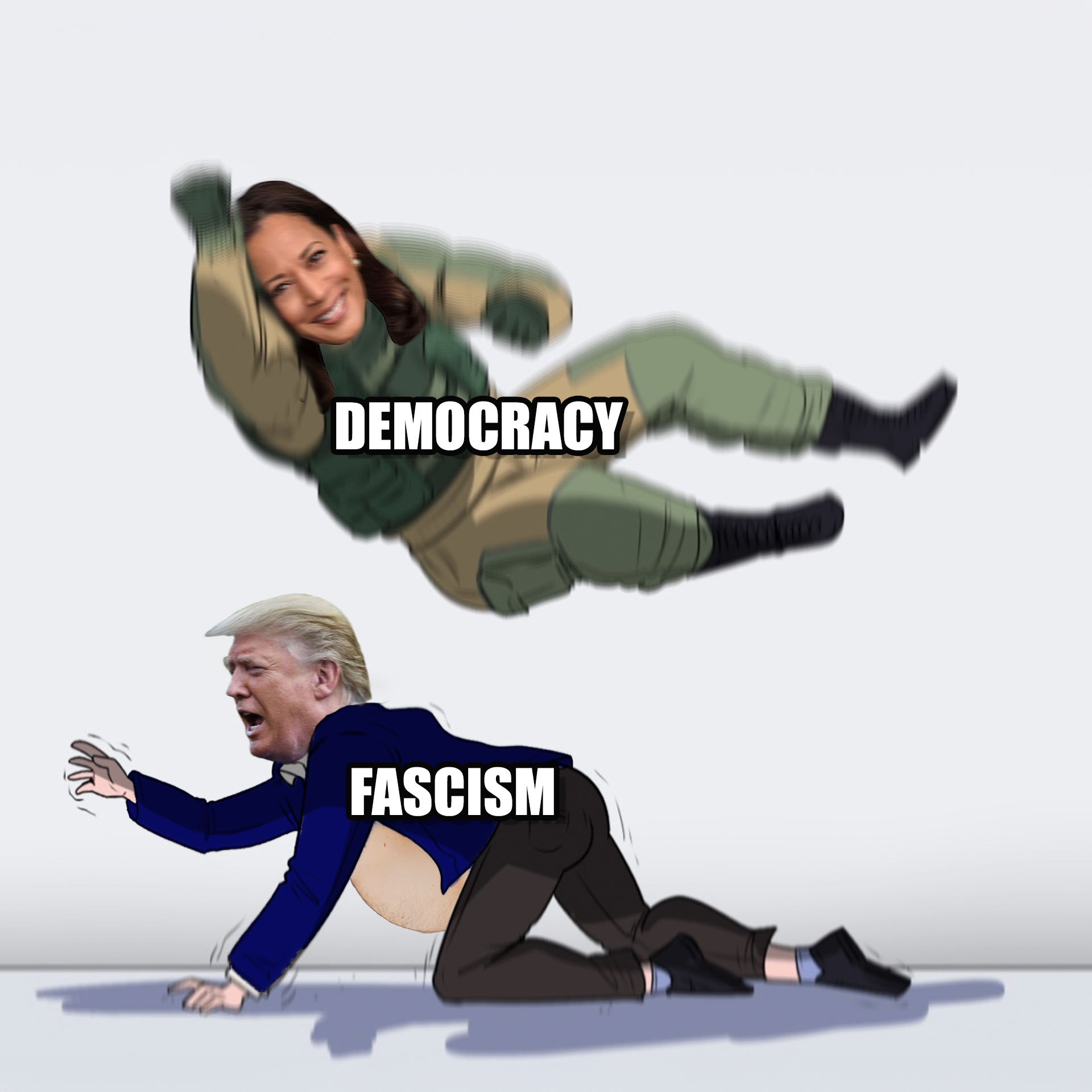 Kamala beats facism meme