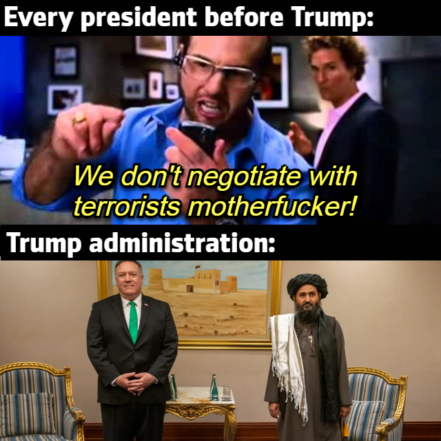 We don't negotiate with terrorists meme