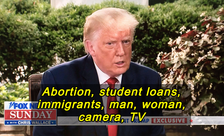 Trump lists things meme