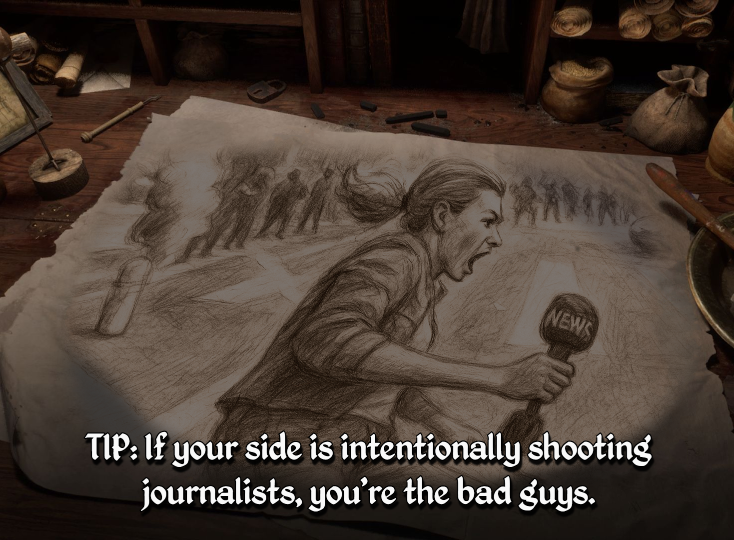 Tip if your side is intentionally shooting journalists you're the bad guys, Lauren Tomasi oblivion meme