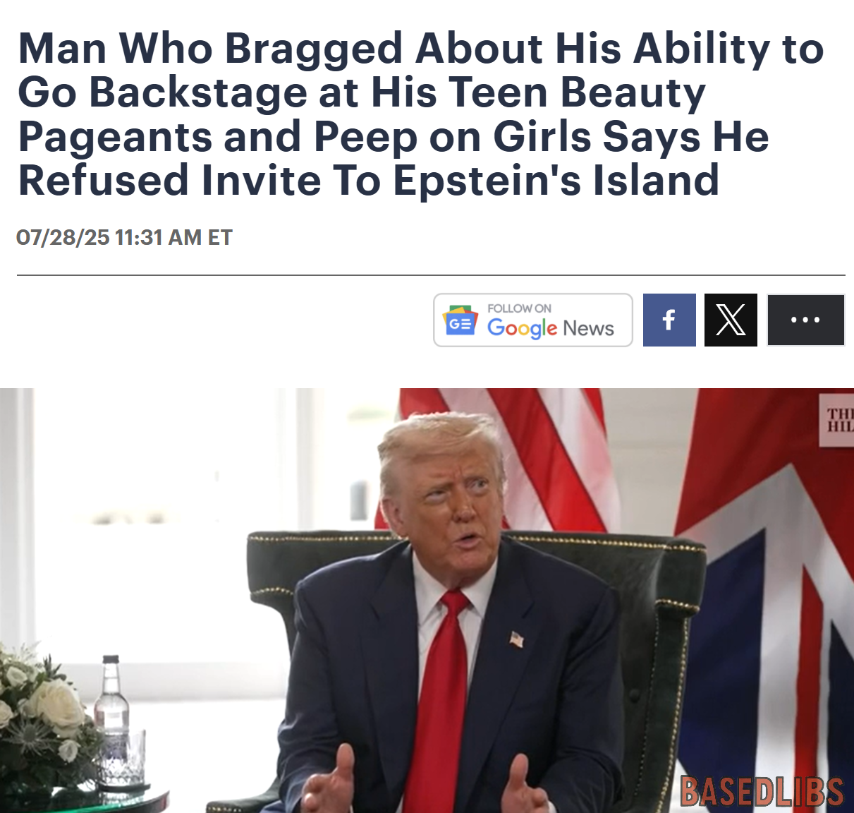 Man who bragged about his ability to go backstage at his teen beauty pageants and peep on girls, trump and epstein meme