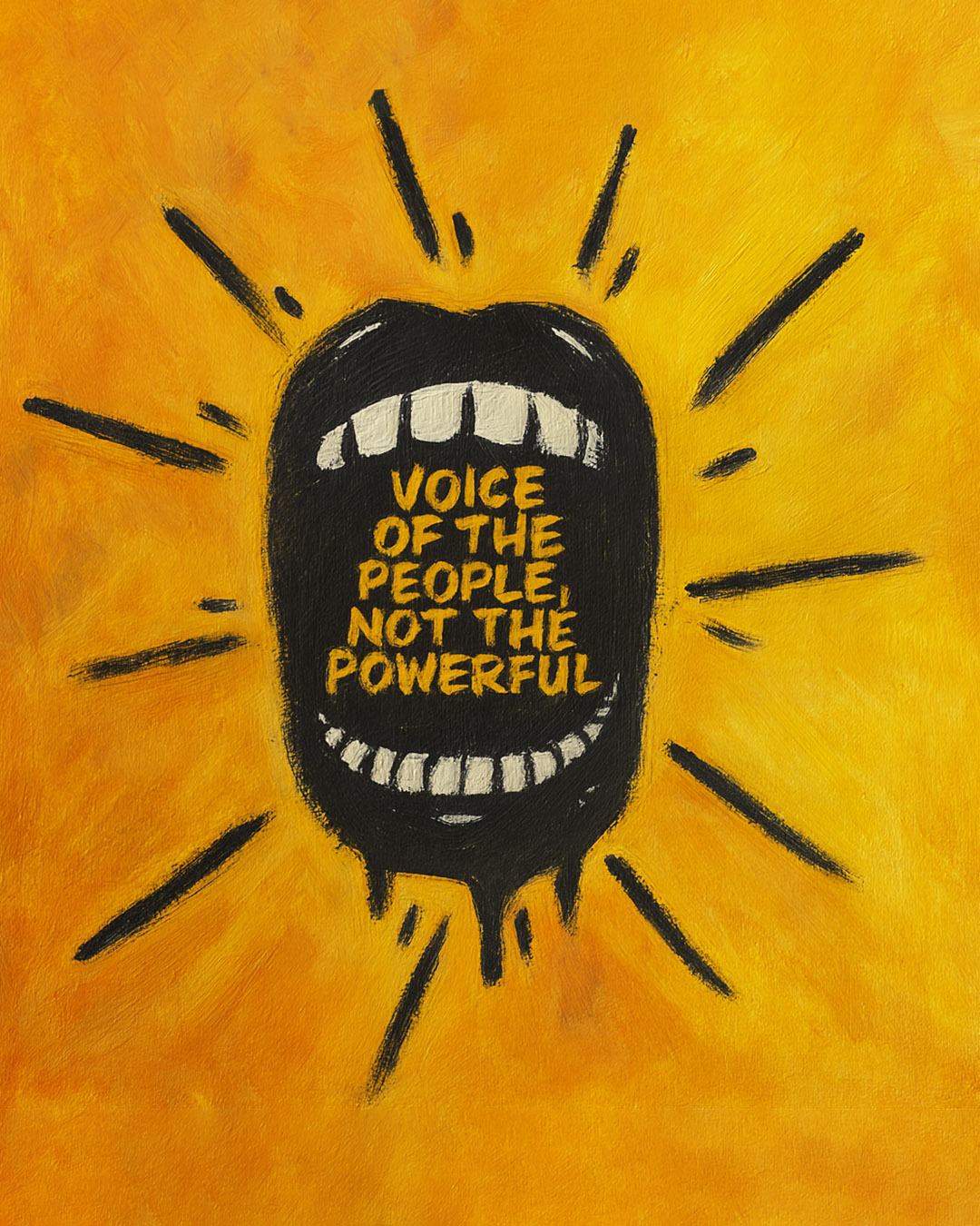 Voice of the people not the powerful, poster